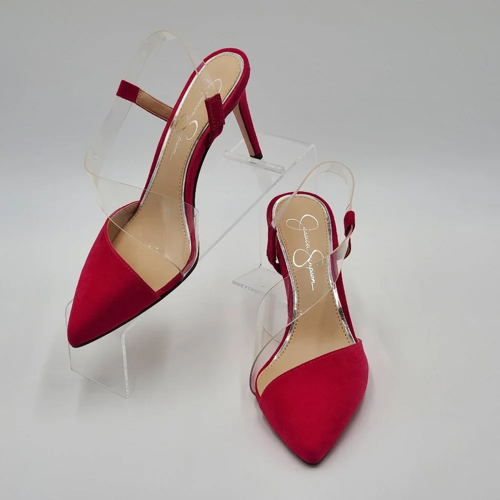 Jessica Simpson Magenta Sling Back Heels - Picture 9 of 17